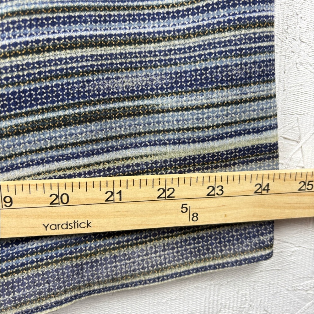 VTG Preview Collection Striped Pencil MIDI Skirt Chiffon 90s Y2K Sz Large Blue - Picture 8 of 11